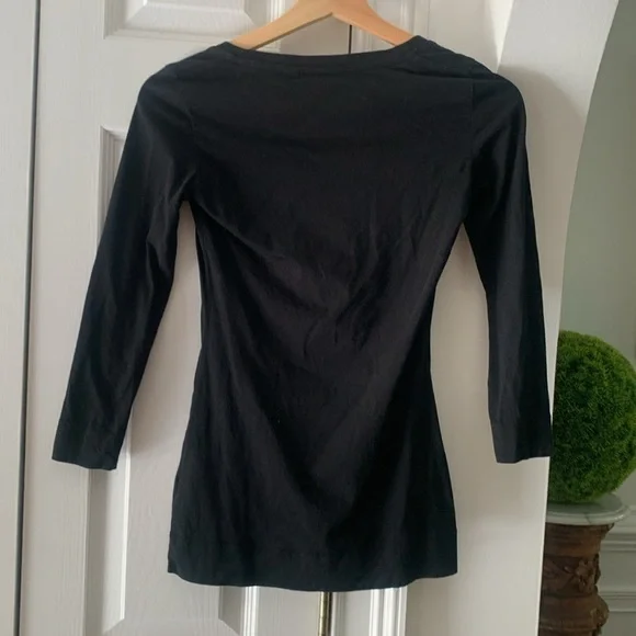 Roberto (Just) Cavalli Top T Shirt Rhinestone Logo Black Small - Picture 3 of 5